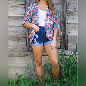 Tie Dye Kimono Cardigan
